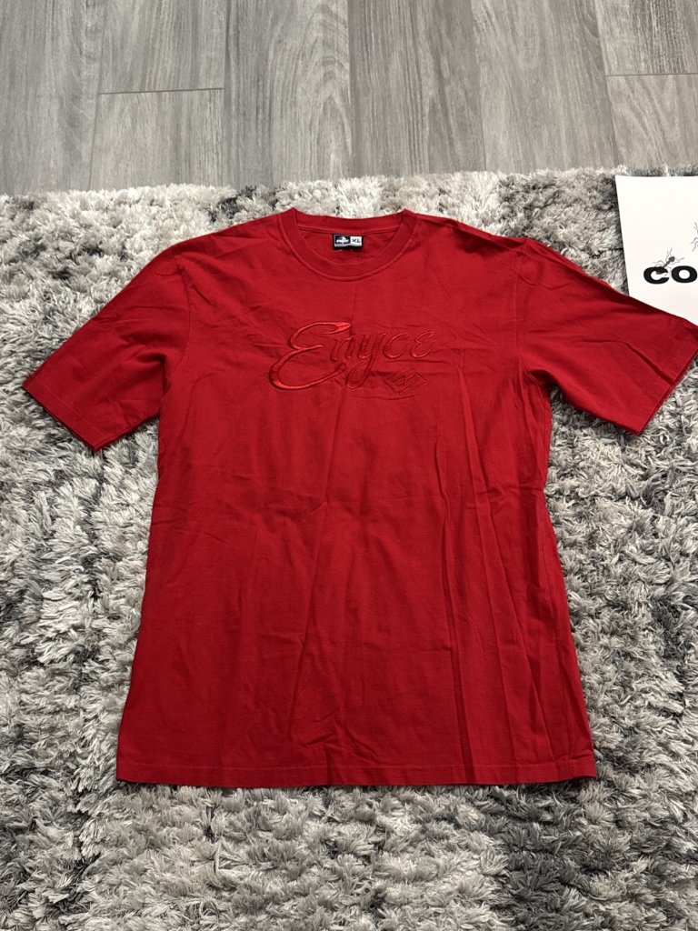 Enyce Red 90 S 00 Men Xl Short Sleeve Hip Hop Y2k T Shirt Baggy Sz Xl